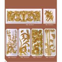 gold gypsum relief for indoor wall decoration